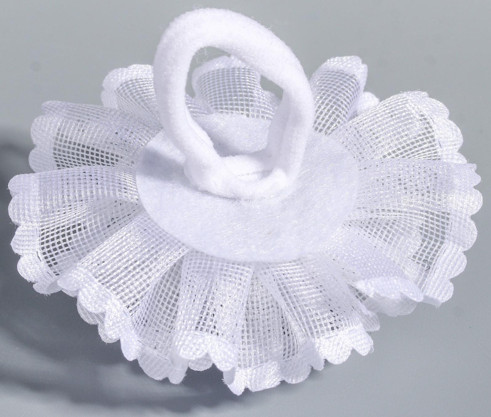 Бант белый, ВИНКС, 7,5 см