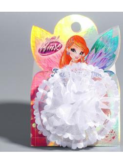 Бант белый, ВИНКС, 7,5 см