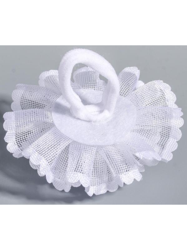 Бант белый, ВИНКС, 7,5 см