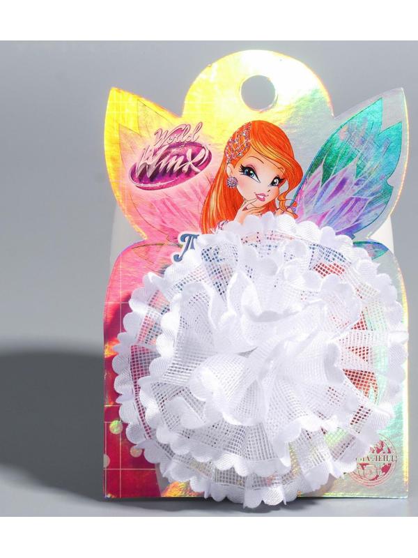 Бант белый, ВИНКС, 7,5 см