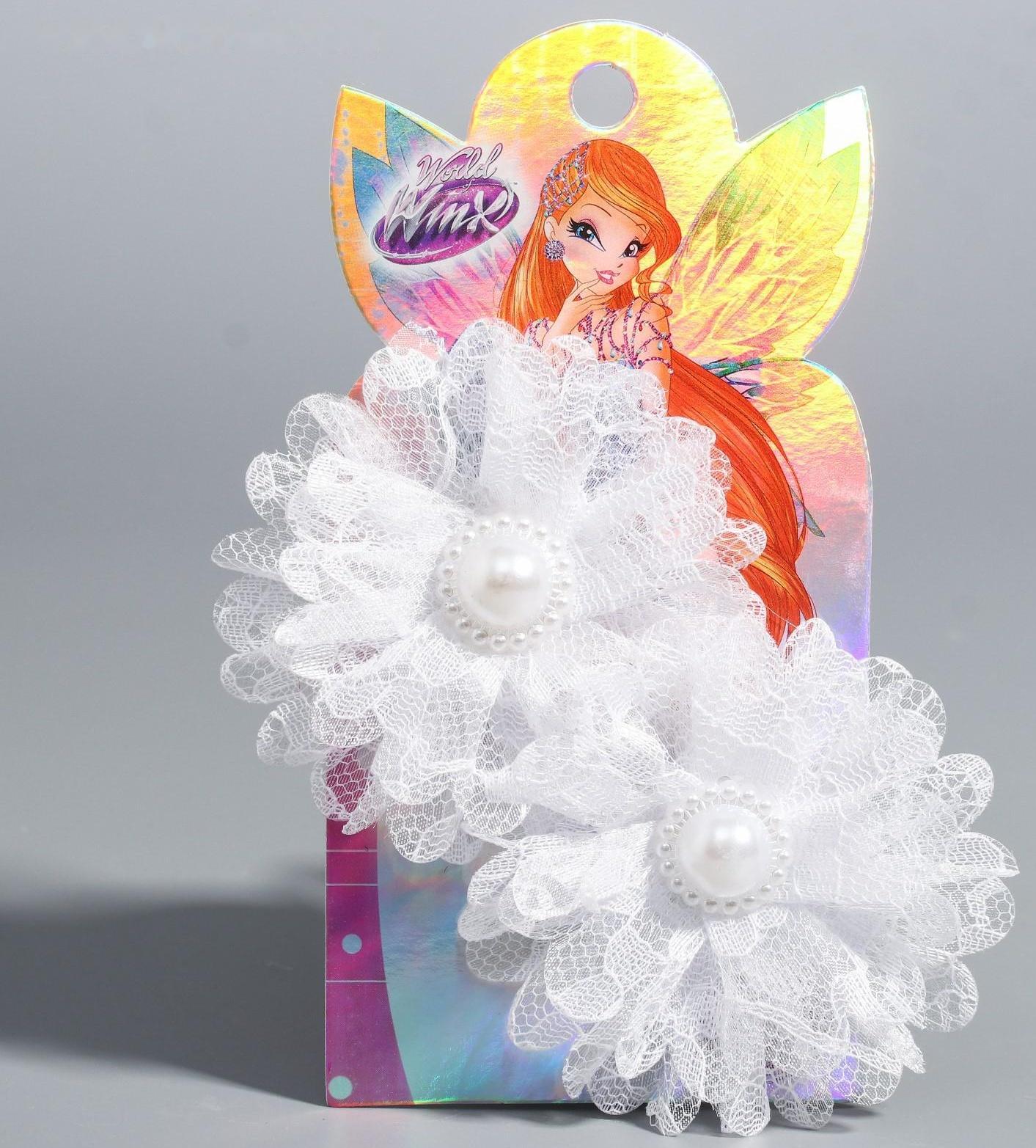 Набор бантов: гипюр, 2 шт., ВИНКС