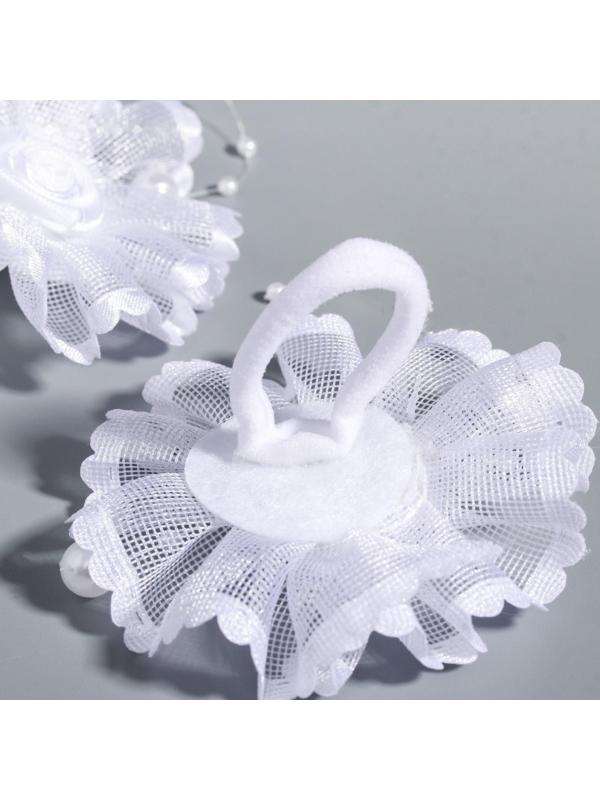 Набор бантов: гипюр с розочками, 2 шт., ВИНКС