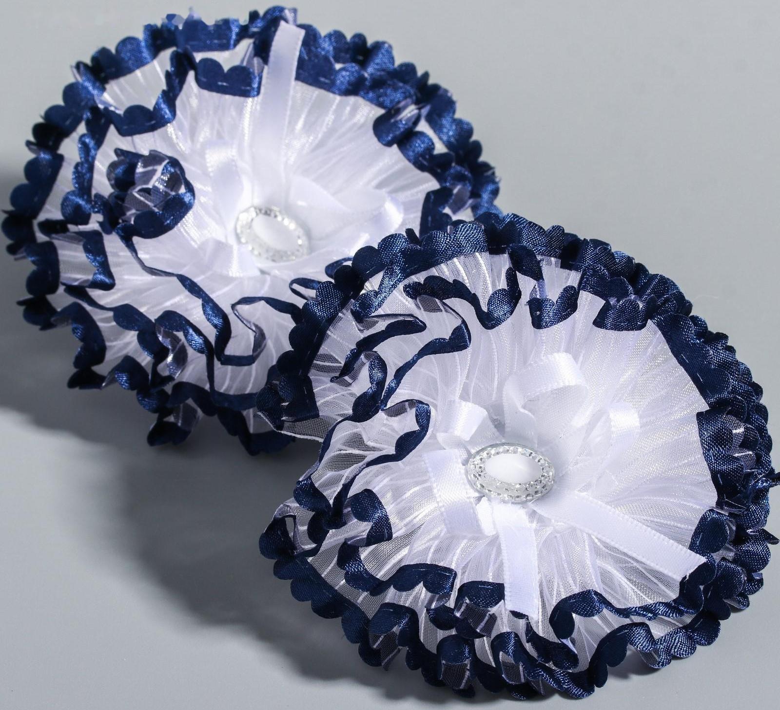 Набор бантов, ВИНКС, 2 шт, белые с синими элементами,  7 см