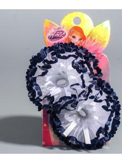 Набор бантов, ВИНКС, 2 шт, белые с синими элементами,  7 см