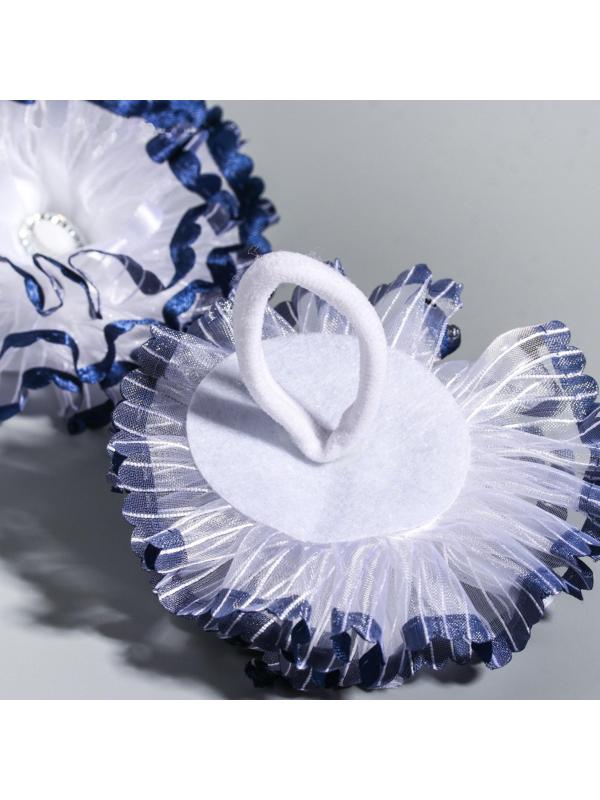 Набор бантов, ВИНКС, 2 шт, белые с синими элементами,  7 см