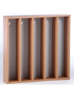 Полотенечница настенная (5-ти секционная), 700х130х690, ЛДСП, цвет бук