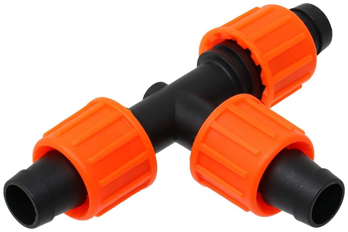 Фитинг тройник для капельной ленты