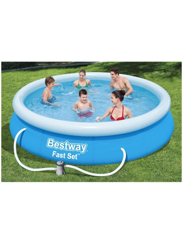Бассейн надувной Fast Set 366 х 76 см, с фильтр-насосом 57274