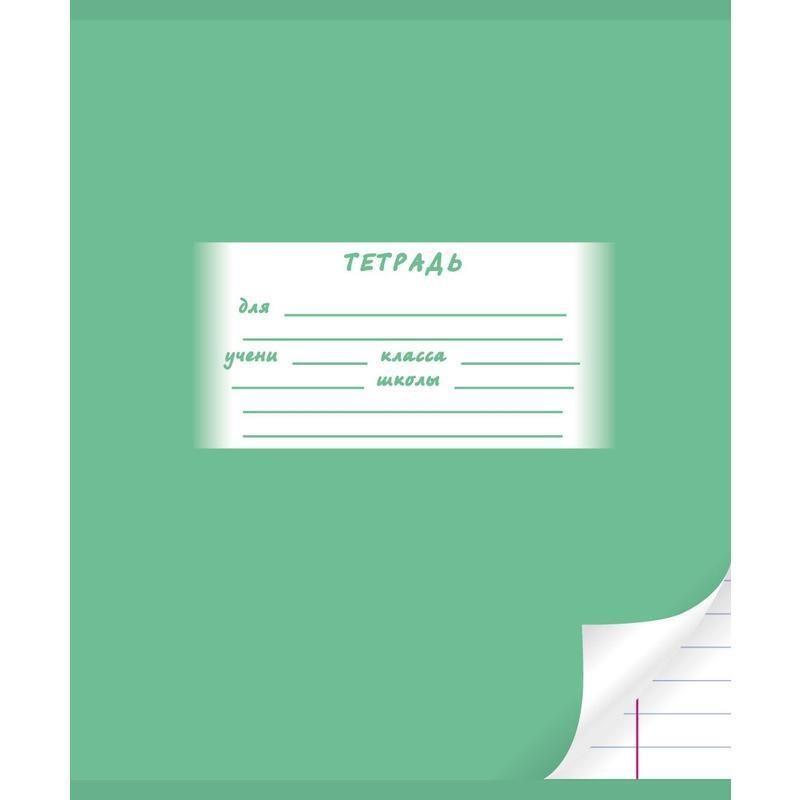 Тетрадь школьная А5 12л,линия,скрепка Однотонная. С уголком ТШ12К6607