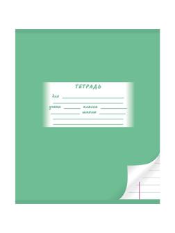 Тетрадь школьная А5 12л,линия,скрепка Однотонная. С уголком ТШ12К6607
