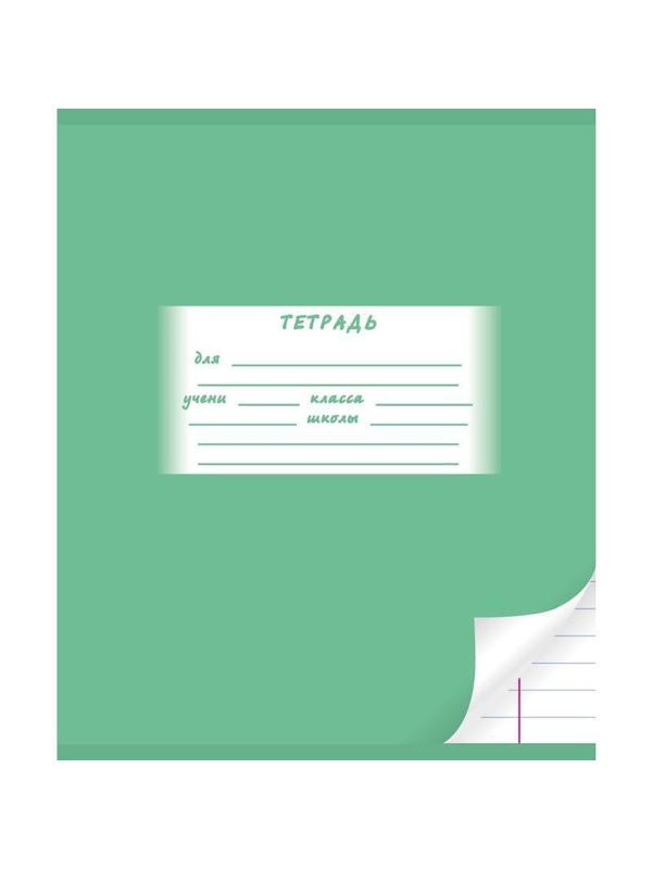 Тетрадь школьная А5 12л,линия,скрепка Однотонная. С уголком ТШ12К6607