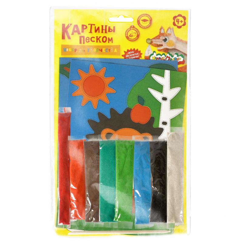 Набор для изготовления картина из пескаКаляка-Маляка ЕЖИК И ЛИСИЧКА,КПКМ-ЕЛ