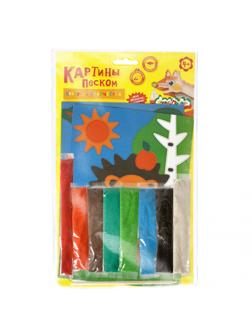 Набор для изготовления картина из пескаКаляка-Маляка ЕЖИК И ЛИСИЧКА,КПКМ-ЕЛ