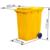 Контейнер-бак мусорный 360л на 2-х колёсах с крышкой, желтый