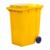 Контейнер-бак мусорный 360л на 2-х колёсах с крышкой, желтый