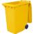 Контейнер-бак мусорный 360л на 2-х колёсах с крышкой, желтый