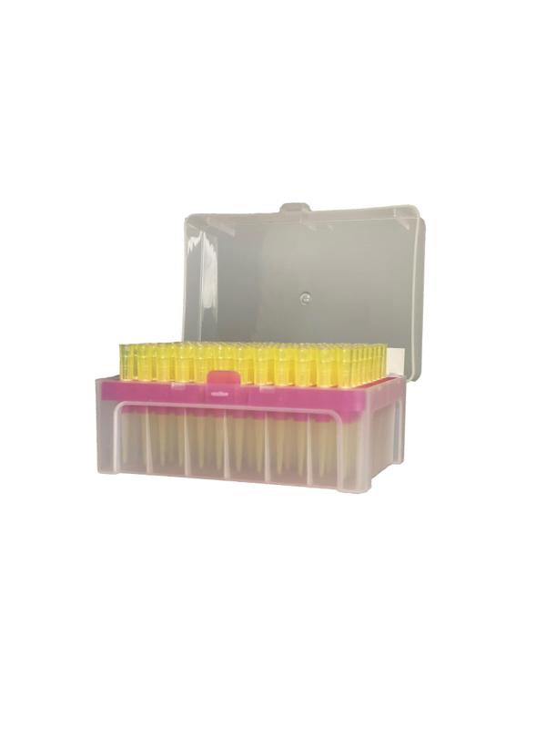 Наконечник д/дозатора универс.стер.с фильтром 100 мкл, желт.в штат.96 штук