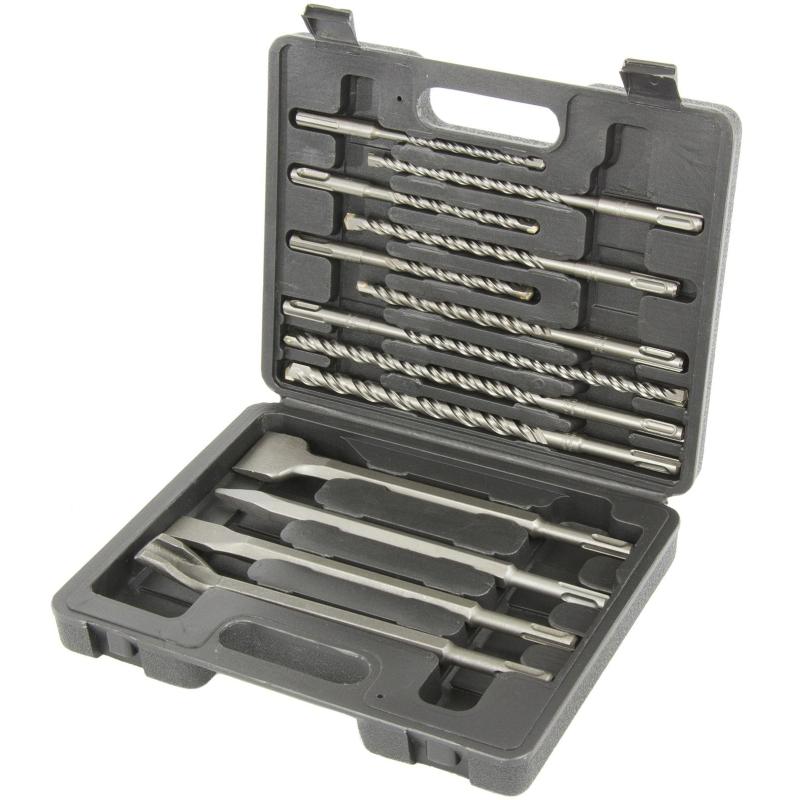 Набор буров и зубил по бетону Matrix 13 предм. SDS-Plus, кейс (71098)