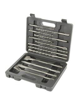 Набор буров и зубил по бетону Matrix 13 предм. SDS-Plus, кейс (71098)