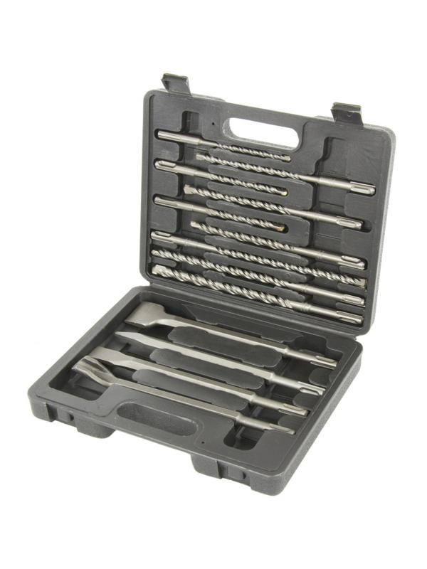 Набор буров и зубил по бетону Matrix 13 предм. SDS-Plus, кейс (71098)