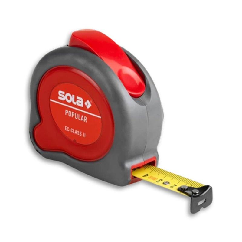Рулетка Popular PP 3 м, 13 мм, II класс точности SOLA (50024201)