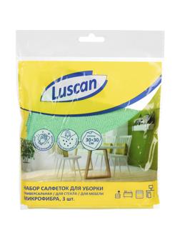 Салфетки хозяйственные Luscan унив, стекл, меб 30х30см 180/230/200 3шт/уп