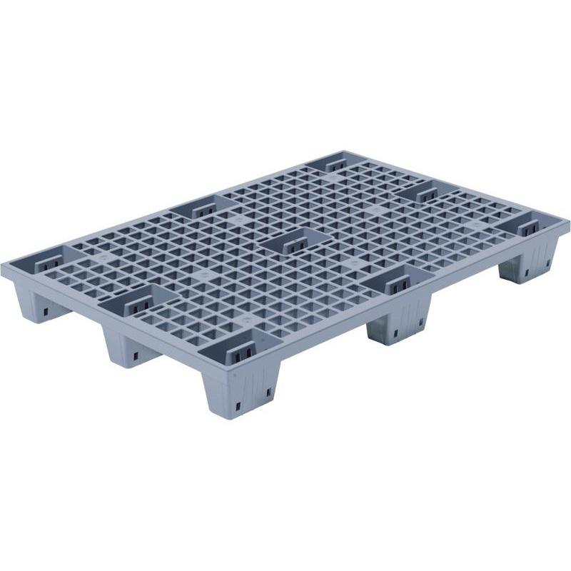 Паллет п/э 1200х800х140 перфор.,вкладываемый,на ножкахTR1208 Lp серый