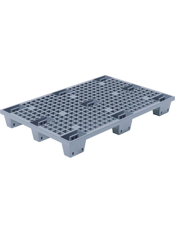Паллет п/э 1200х800х140 перфор.,вкладываемый,на ножкахTR1208 Lp серый