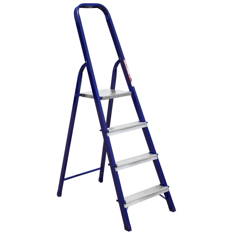 Стремянка Алюмет стальная окрашенная с алюминиевыми ступенями  4 ст. М8304