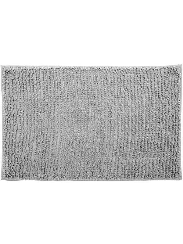 Коврик для ванной Шенилл, серый,  50x80см/16