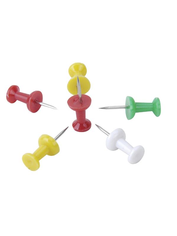 Кнопки силовые д/пробковых досок Attache,пластик,ассорти, 50 шт/уп