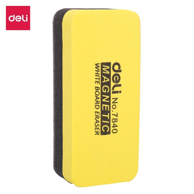 Губка-стиратель для досок Deli E7840 пластик 11х5х3см ассорти магнитный