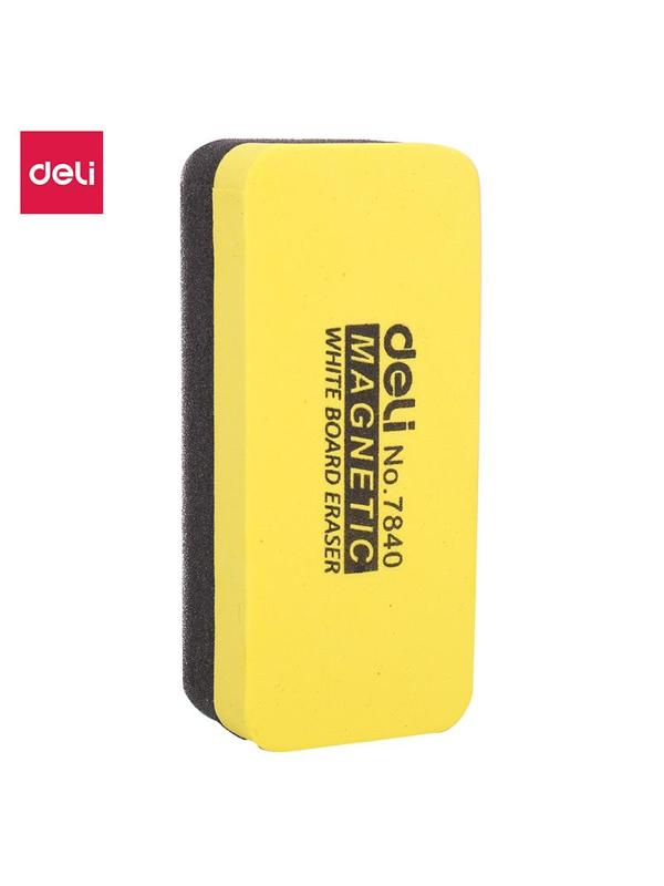 Губка-стиратель для досок Deli E7840 пластик 11х5х3см ассорти магнитный