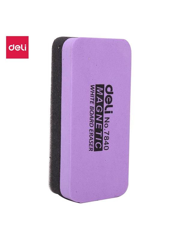 Губка-стиратель для досок Deli E7840 пластик 11х5х3см ассорти магнитный