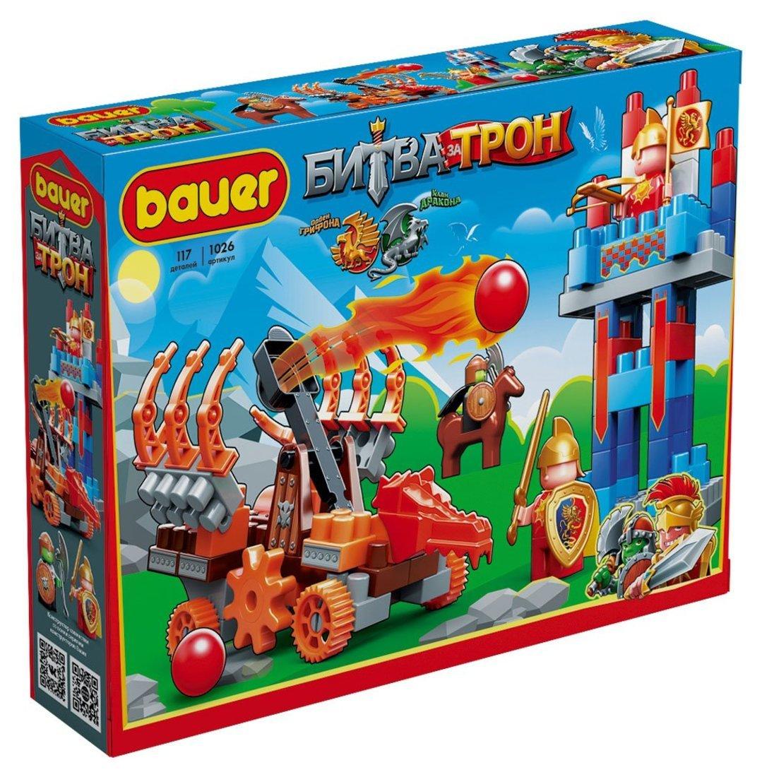 Констр-р Битва за трон, набор с катапультой и башней, 119 эл