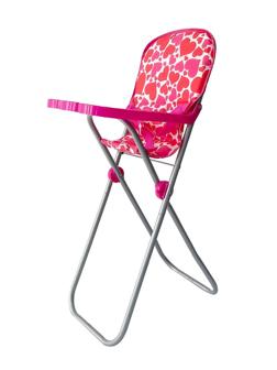 Стульчик д/кормления д/куклы Сердца металл, пакет