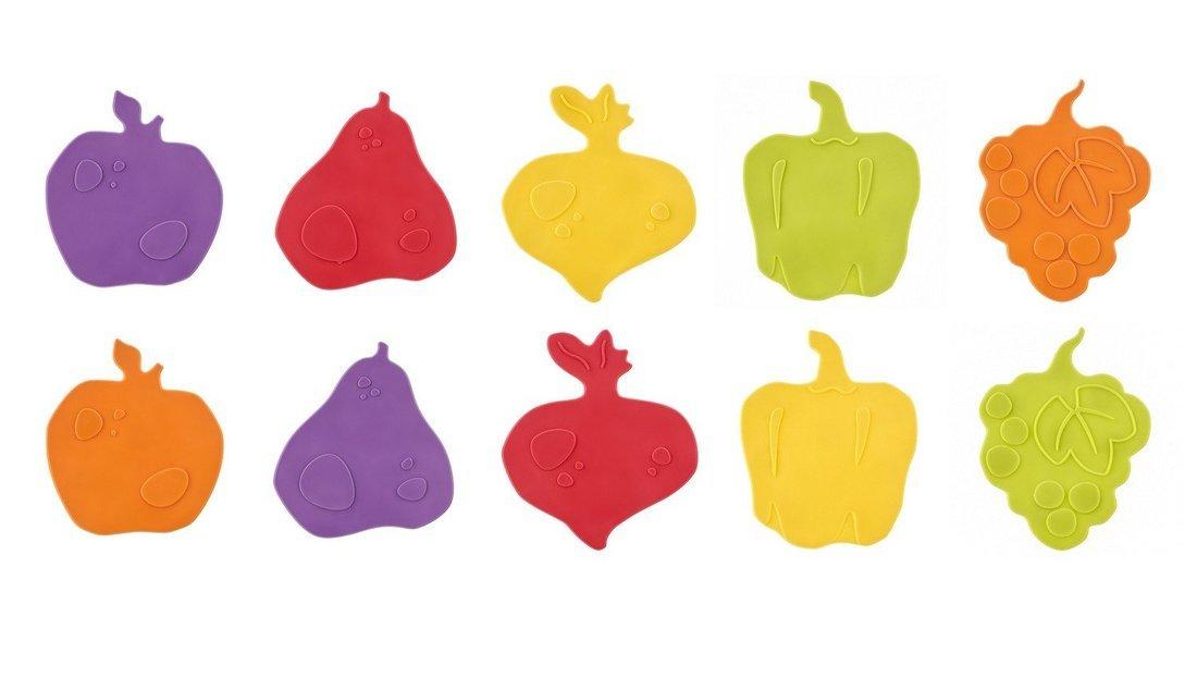 Мини-коврики ROXY-KIDS для ванны FRESH MIX 10 шт, в ассорт.