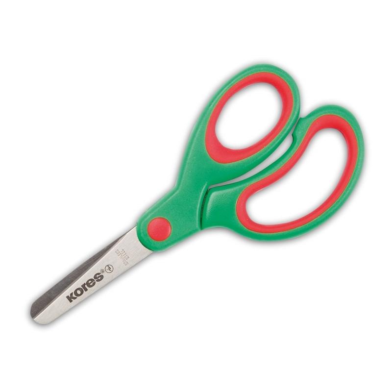 Ножницы детские Kores Softgrip 13 см с пласт. прорезин. ассимитр. ручками