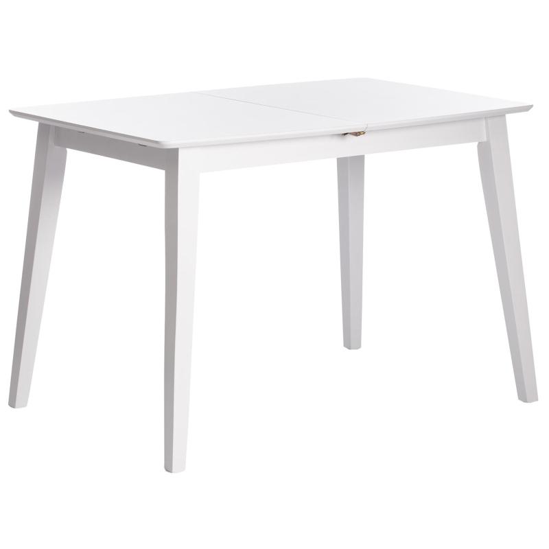 Стол обеденный UT_Retro раскладной дерево гевея, мдф, 110+30x75x75см, White