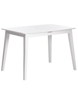 Стол обеденный UT_Retro раскладной дерево гевея, мдф, 110+30x75x75см, White