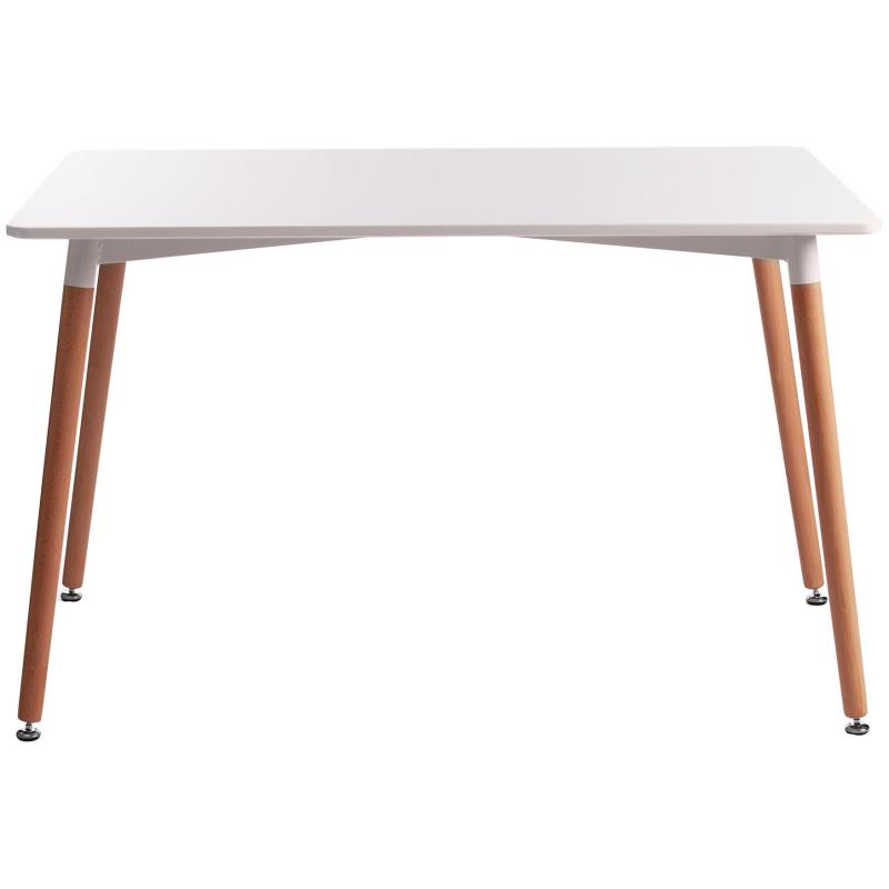 Стол UT_JOHN mod. T1001 мдф/дерево, 80х120х75см, White/Natural