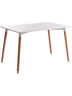 Стол UT_JOHN mod. T1001 мдф/дерево, 80х120х75см, White/Natural