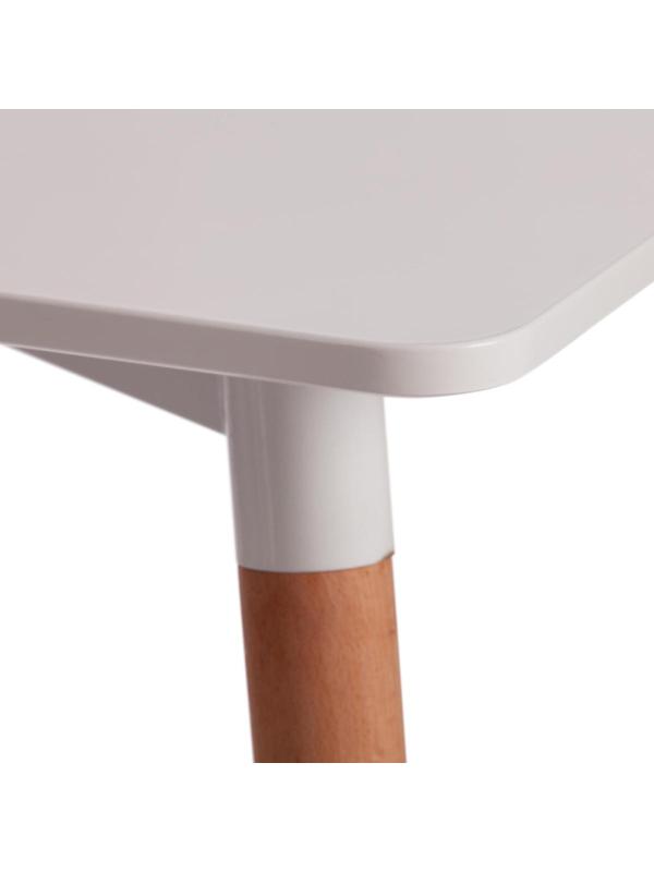 Стол UT_JOHN mod. T1001 мдф/дерево, 80х120х75см, White/Natural