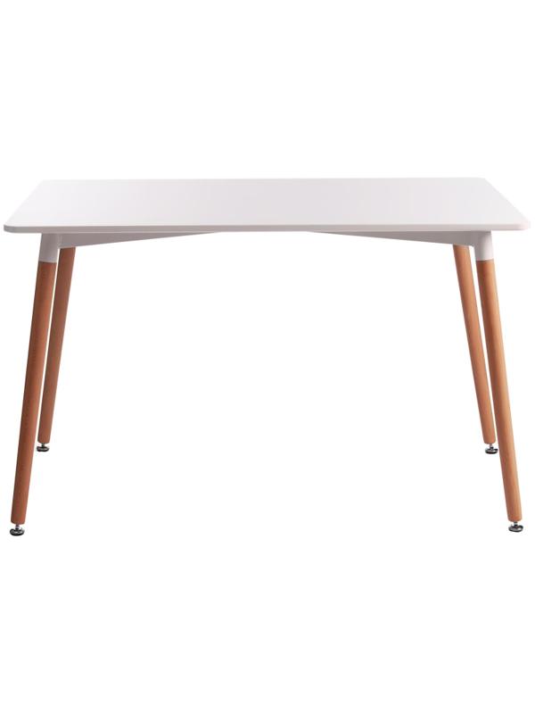 Стол UT_JOHN mod. T1001 мдф/дерево, 80х120х75см, White/Natural