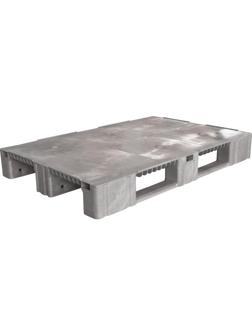 Паллет п/э 1200x800х150 сплошной, на 3-х полозьях TR 1208-1 серый