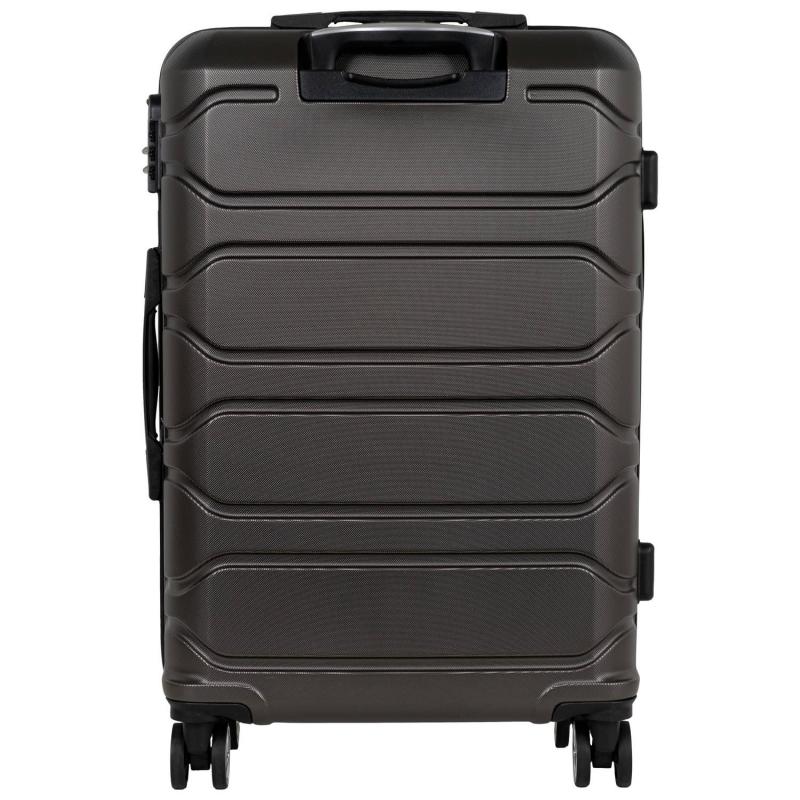 Чемодан РР5631 (3-ой) D.Grey темно-серый (24) пластик ABS средний