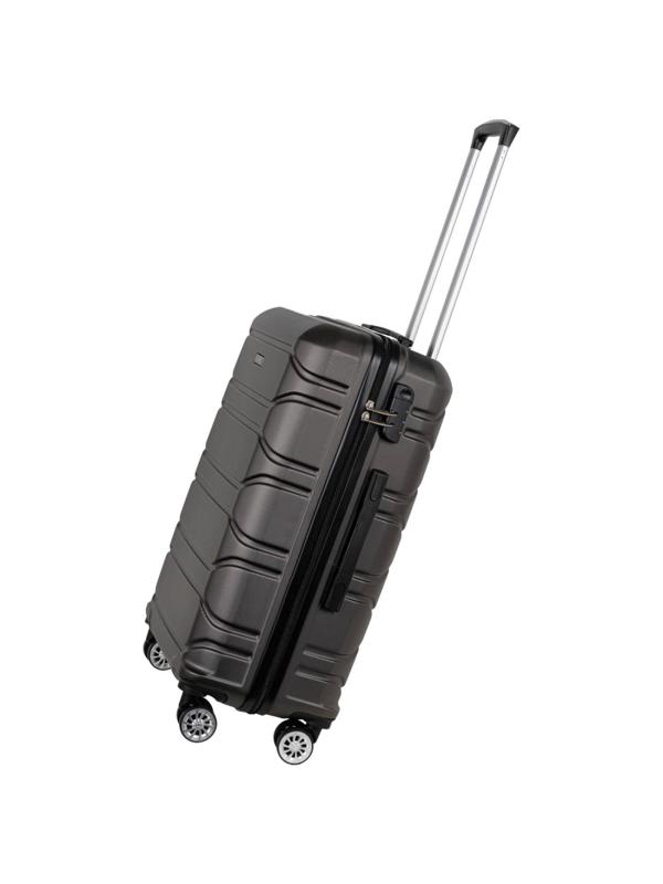 Чемодан РР5631 (3-ой) D.Grey темно-серый (24) пластик ABS средний