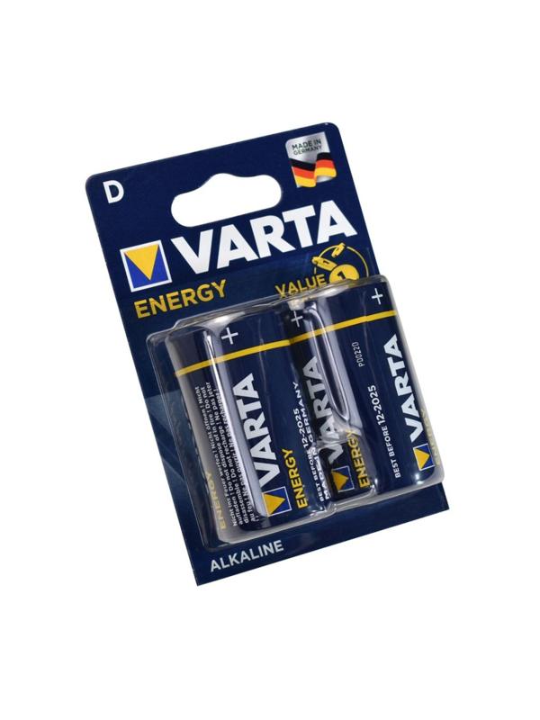 Батарейка Varta ENERGY LR20 D 2шт/бл Alkaline 1.5V (4120) (4120229412)