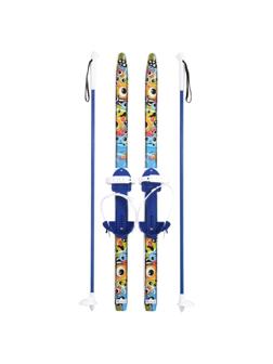 Лыжи детские Быстрики Мультяшки с палками, 90 см, размер 28-32