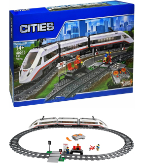 Конструктор «Скоростной пассажирский поезд» 40015 (City 60051) / 659 деталей